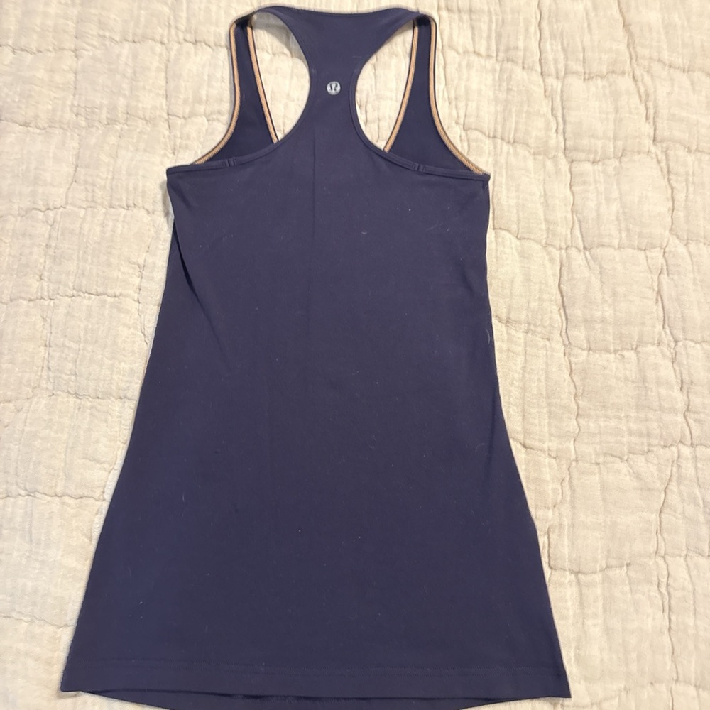 Lululemon Athletica navy Blue Fitted Racerback Tank Top size 4